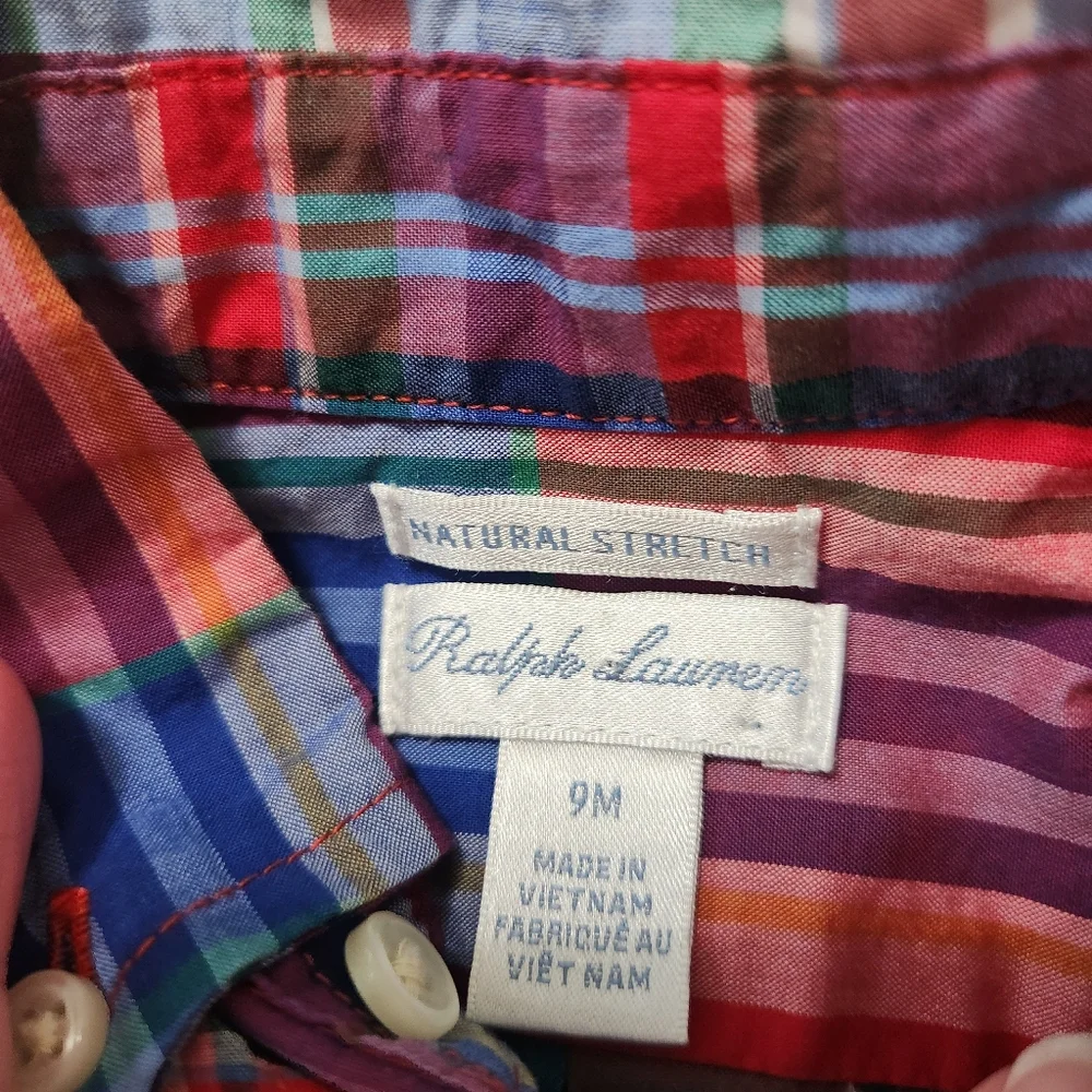 Ralph Lauren Polo Baby Multicolor Plaid Dress Shirt